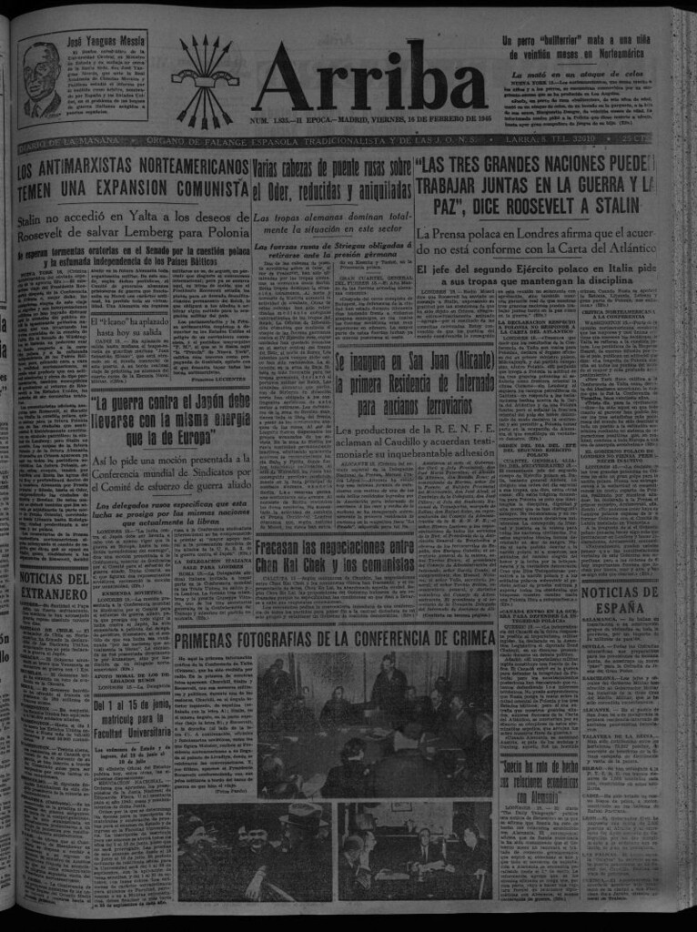 Miniatura de Arriba del 16 de febrero de 1945