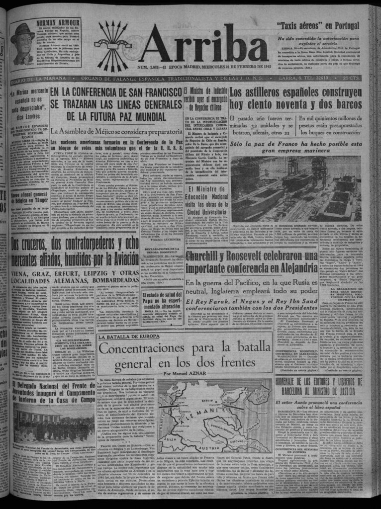 Miniatura de Arriba del 21 de febrero de 1945