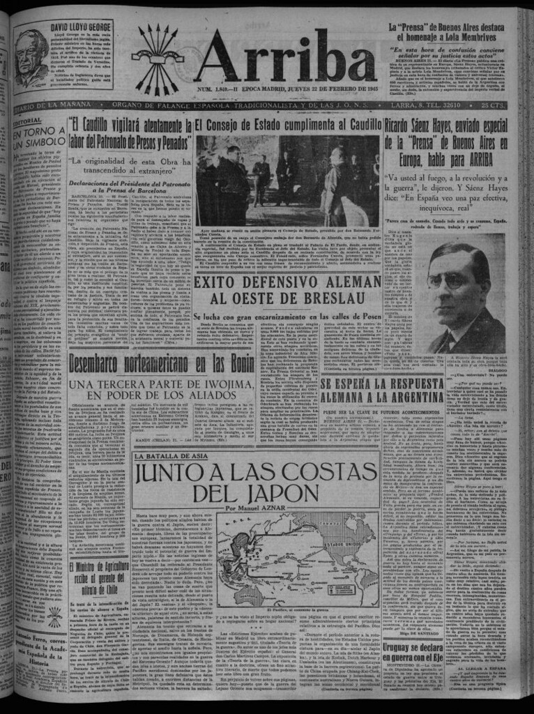 Miniatura de Arriba del 22 de febrero de 1945