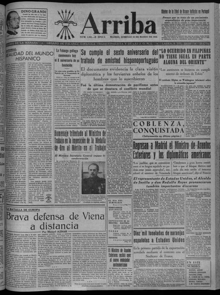 Miniatura de Arriba del 18 de marzo de 1945