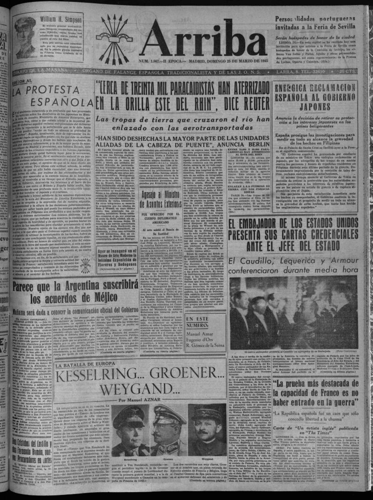 Miniatura de Arriba del 25 de marzo de 1945