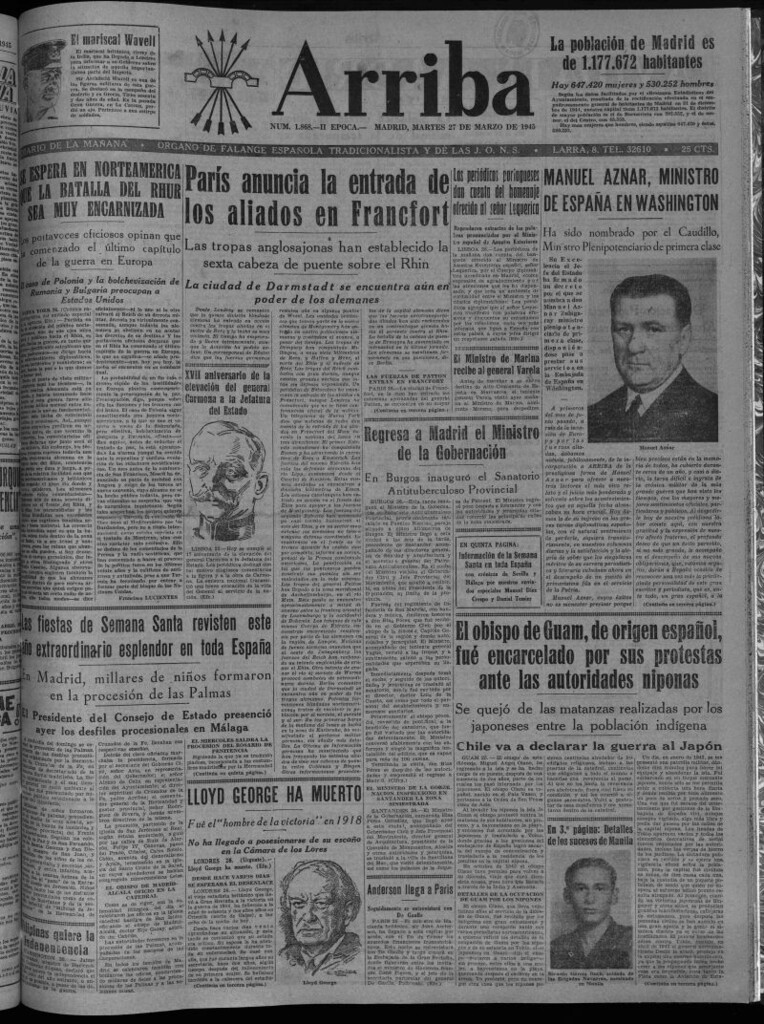 Miniatura de Arriba del 27 de marzo de 1945