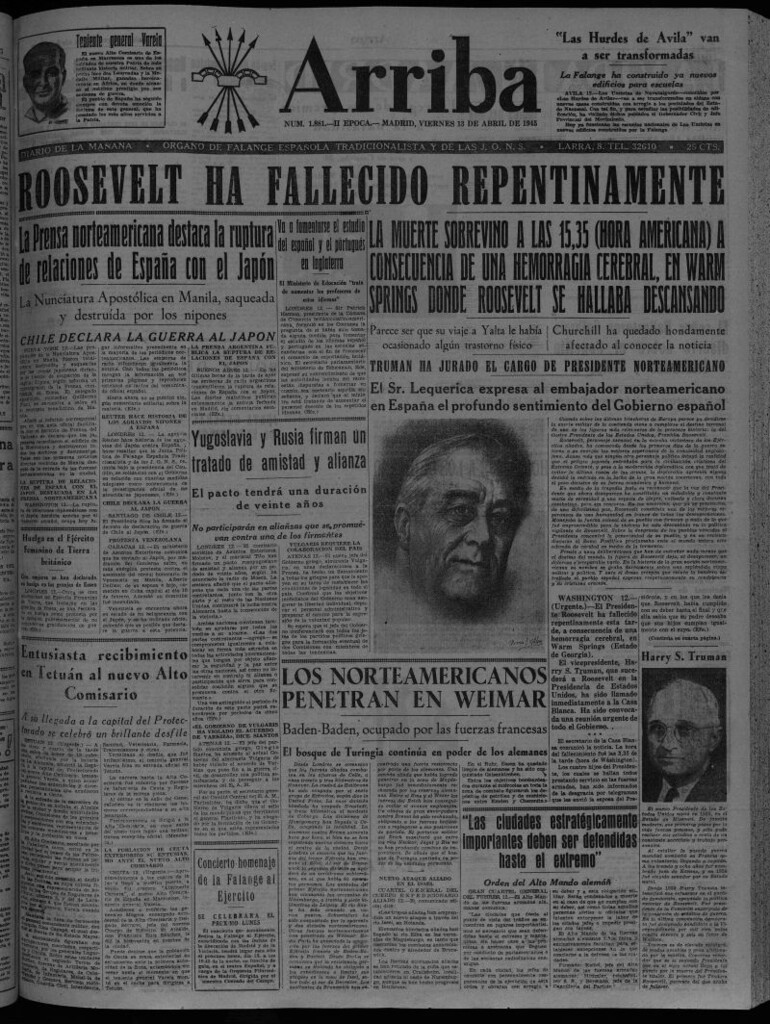 Miniatura de Arriba del 13 de abril de 1945