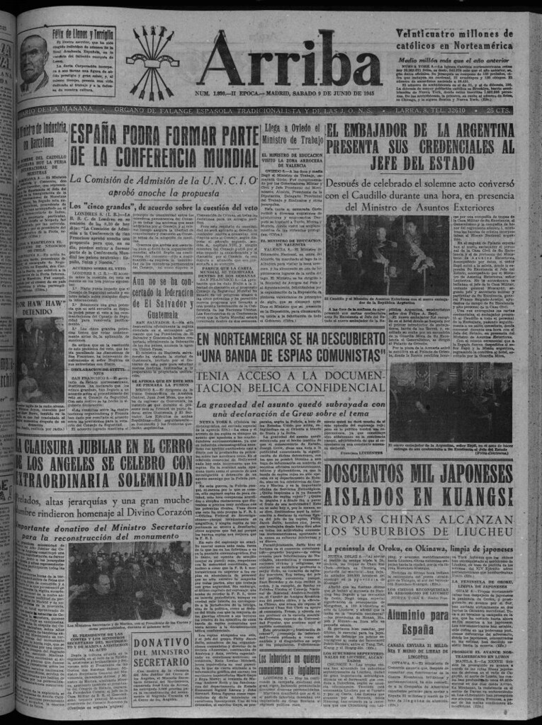 Miniatura de Arriba del 9 de junio de 1945