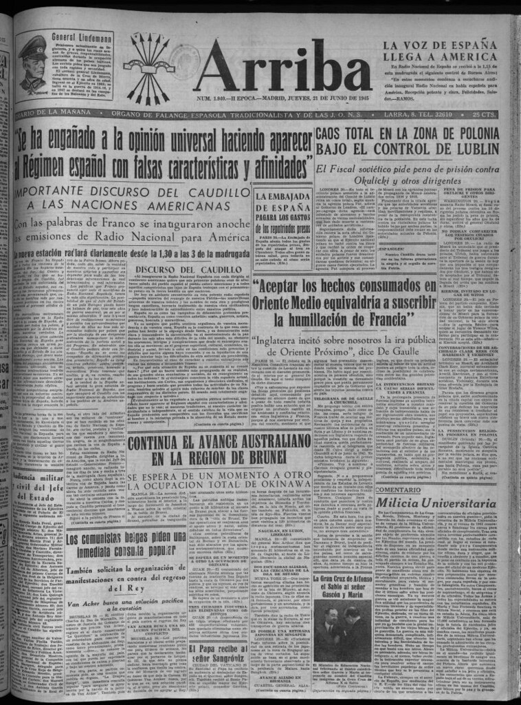 Miniatura de Arriba del 21 de junio de 1945