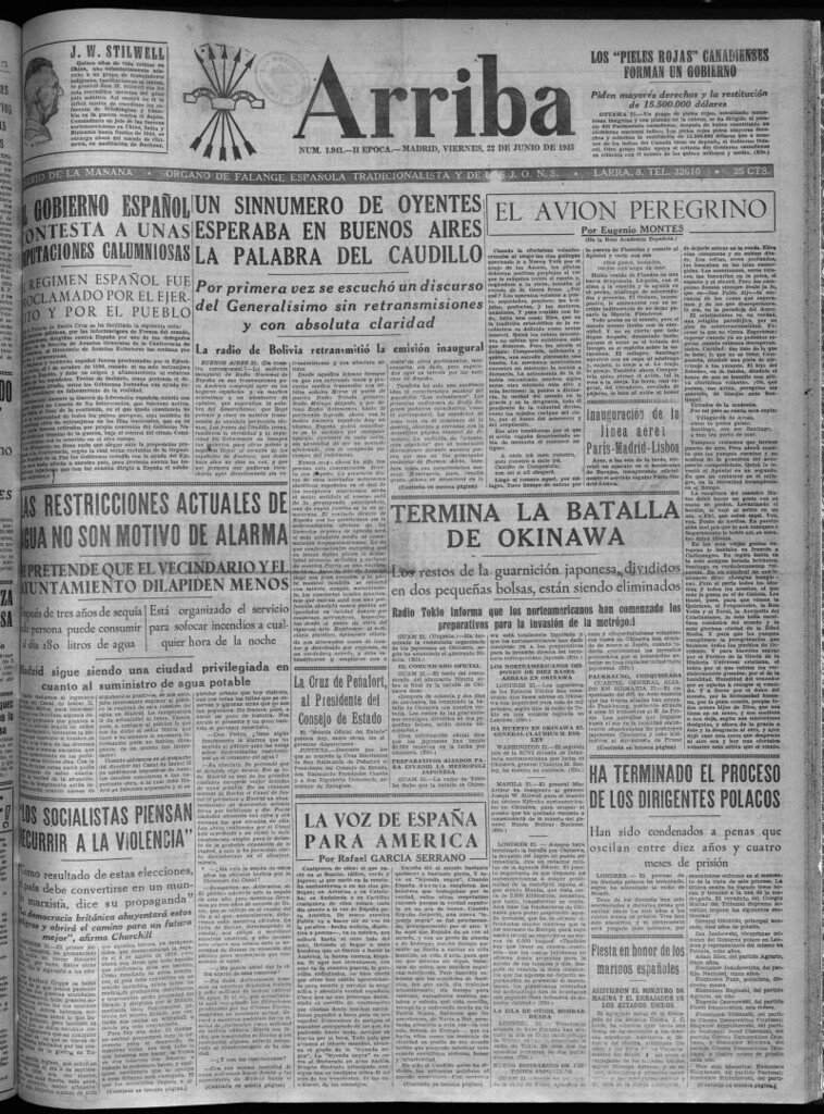 Miniatura de Arriba del 22 de junio de 1945