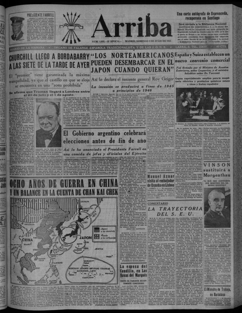 Miniatura de Arriba del 8 de julio de 1945
