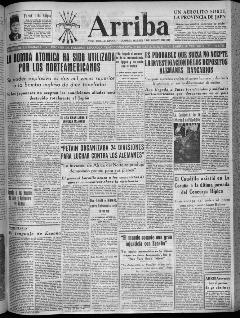 Miniatura de Arriba del 7 de agosto de 1945