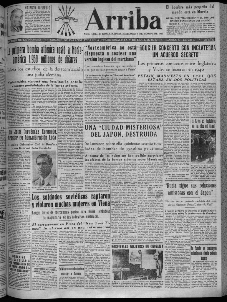 Miniatura de Arriba del 8 de agosto de 1945