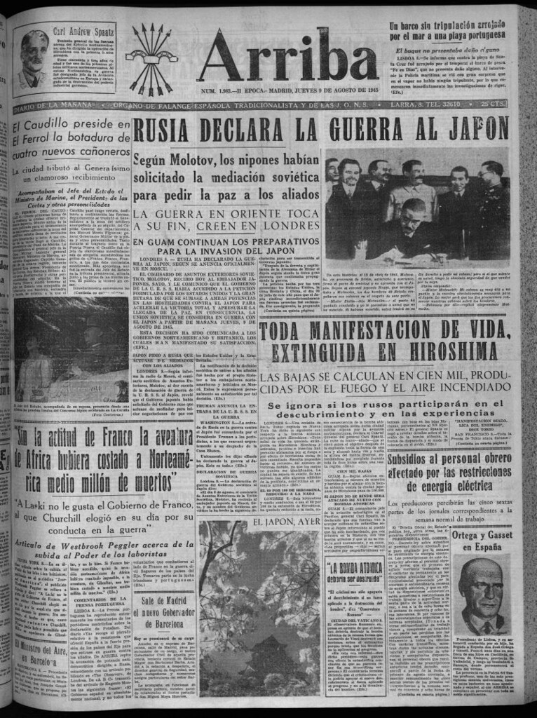 Miniatura de Arriba del 9 de agosto de 1945