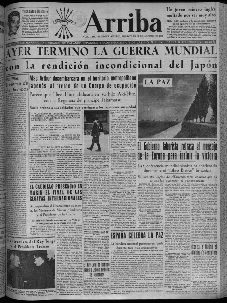 Miniatura de Arriba del 15 de agosto de 1945