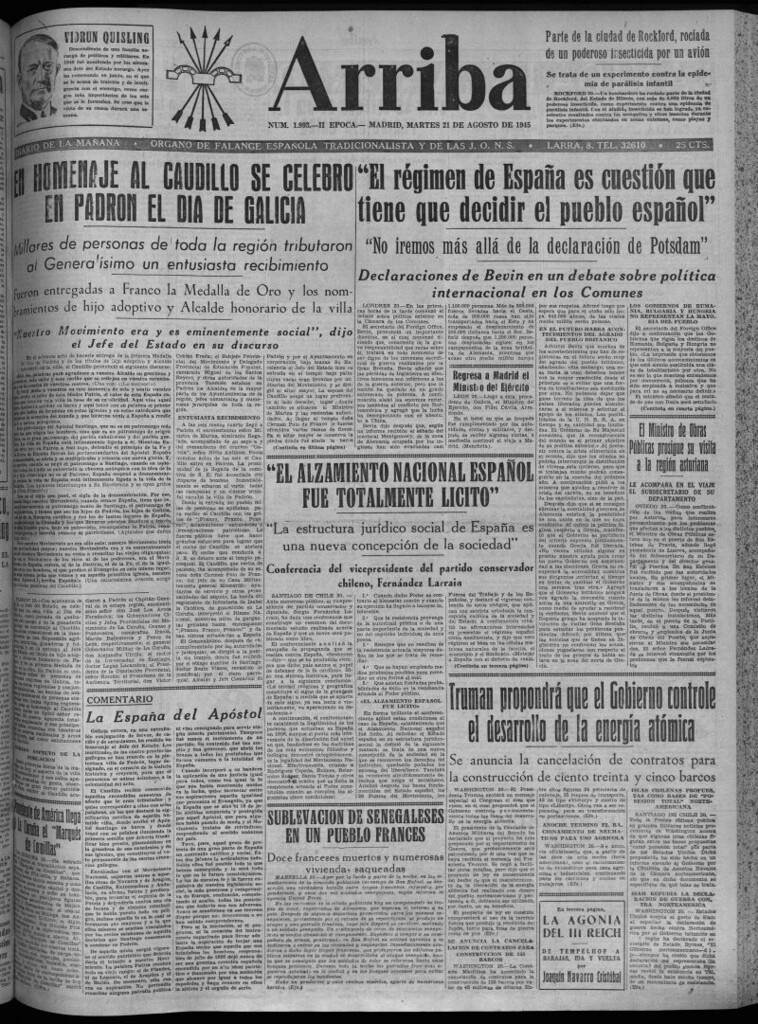 Miniatura de Arriba del 21 de agosto de 1945