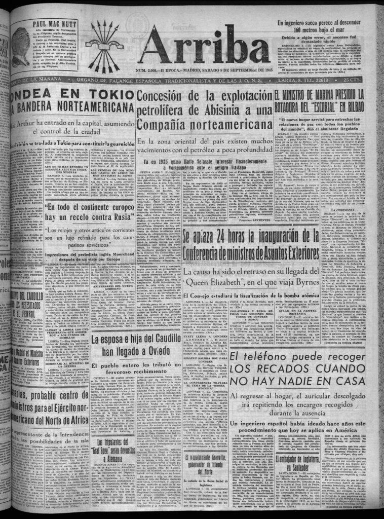 Miniatura de Arriba del 8 de septiembre de 1945