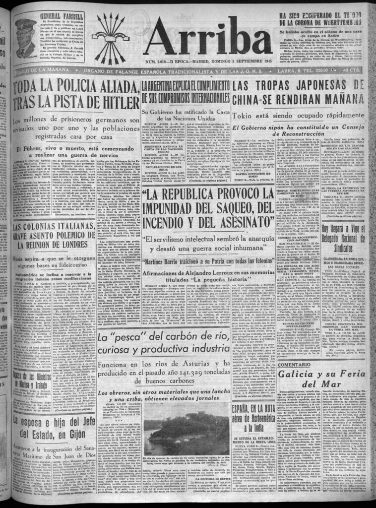 Miniatura de Arriba del 9 de septiembre de 1945