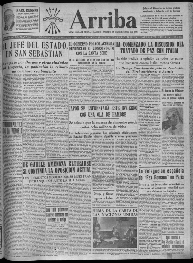 Miniatura de Arriba del 15 de septiembre de 1945
