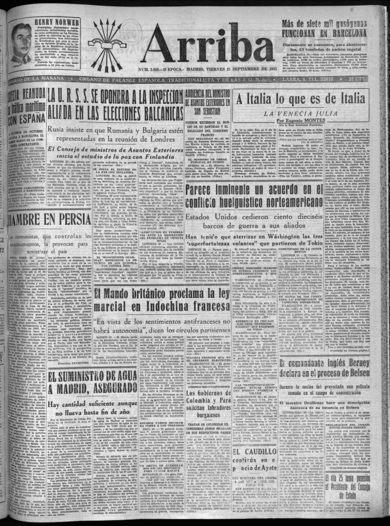 Miniatura de Arriba del 21 de septiembre de 1945
