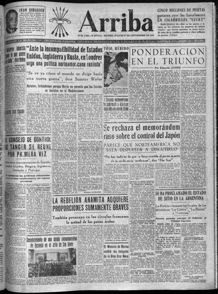 Miniatura de Arriba del 27 de septiembre de 1945