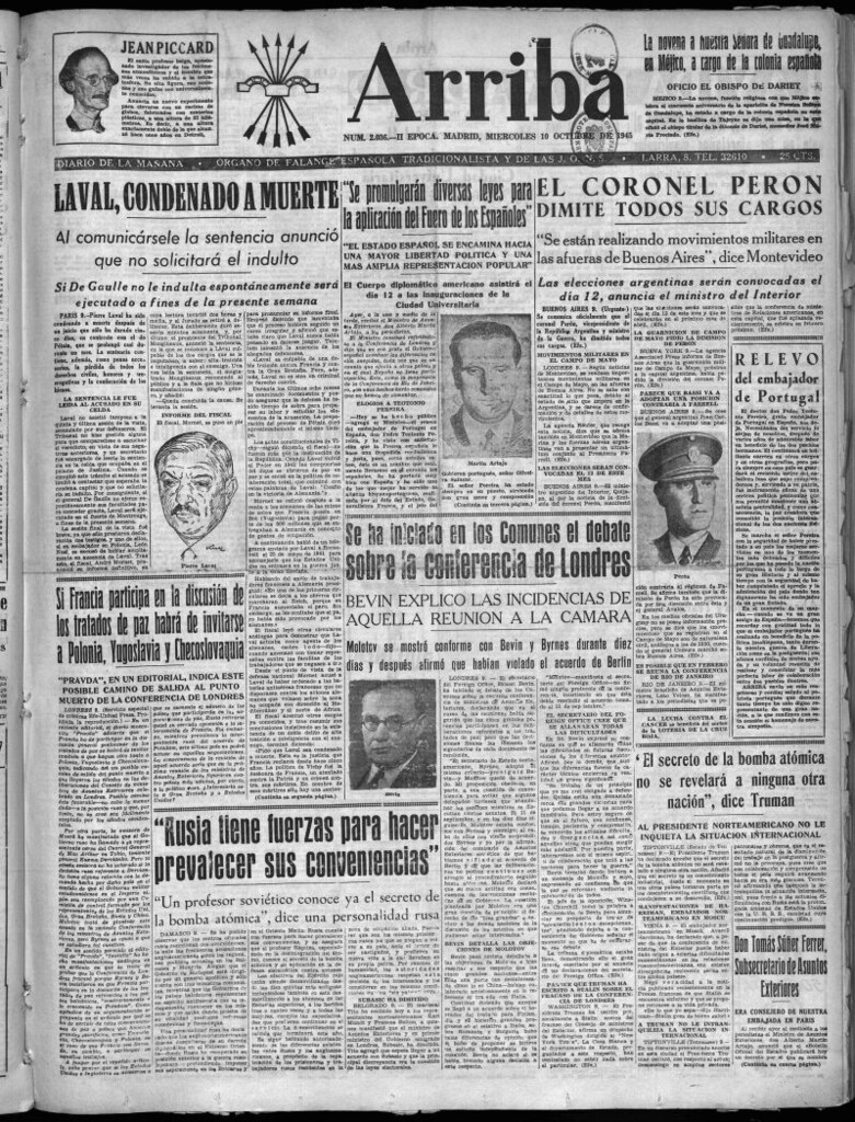 Miniatura de Arriba del 10 de octubre de 1945