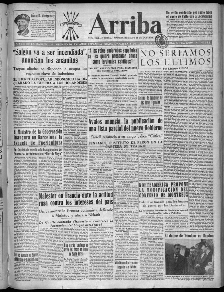Miniatura de Arriba del 14 de octubre de 1945