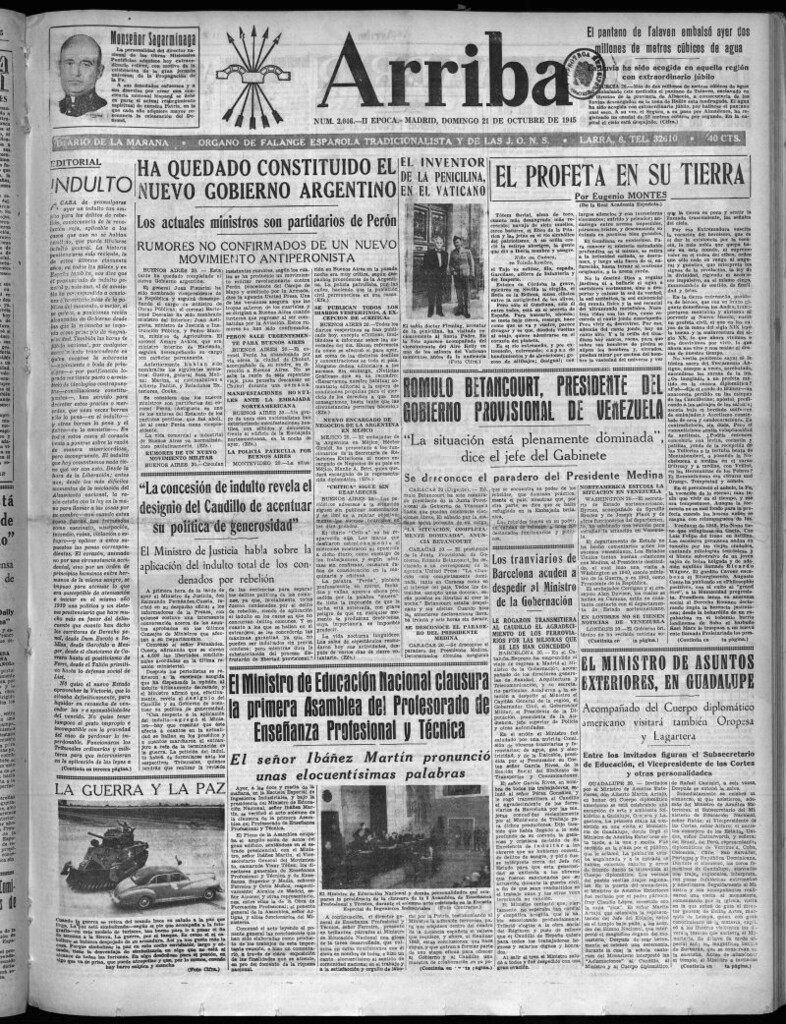 Miniatura de Arriba del 21 de octubre de 1945