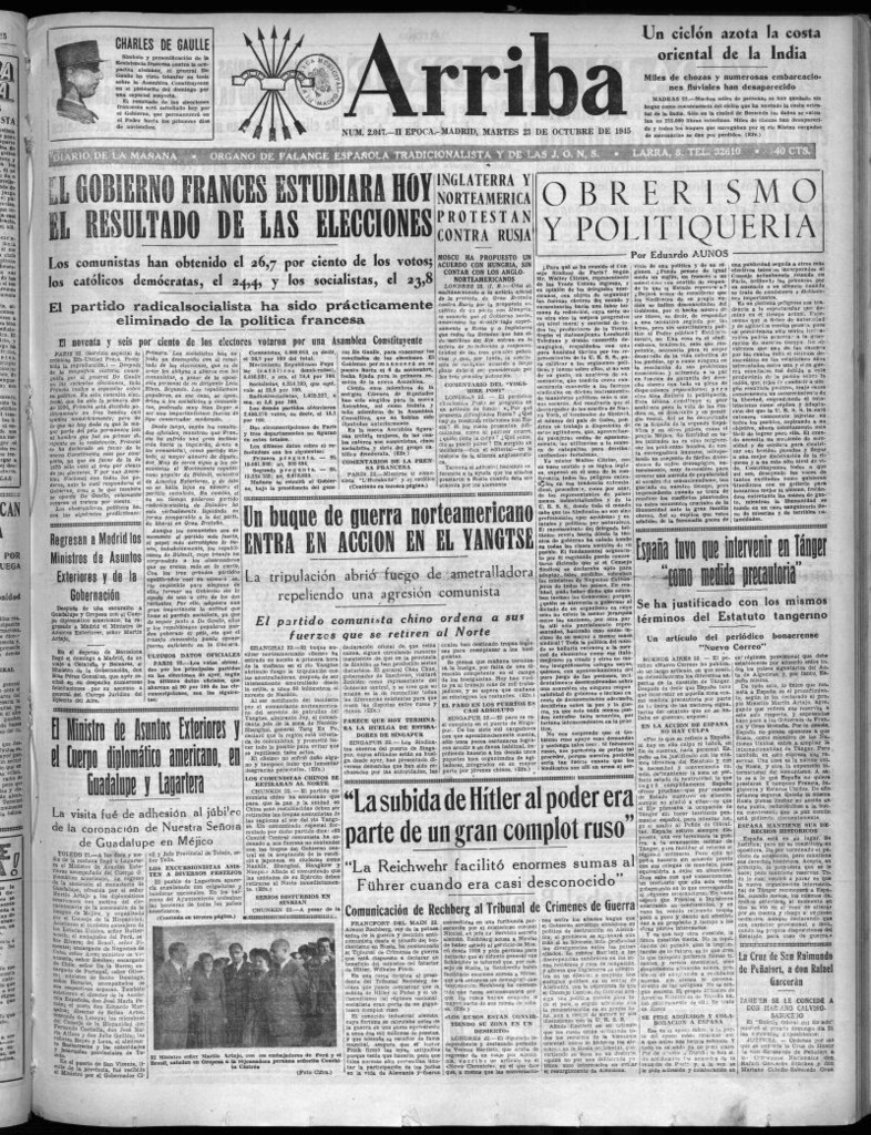 Miniatura de Arriba del 23 de octubre de 1945