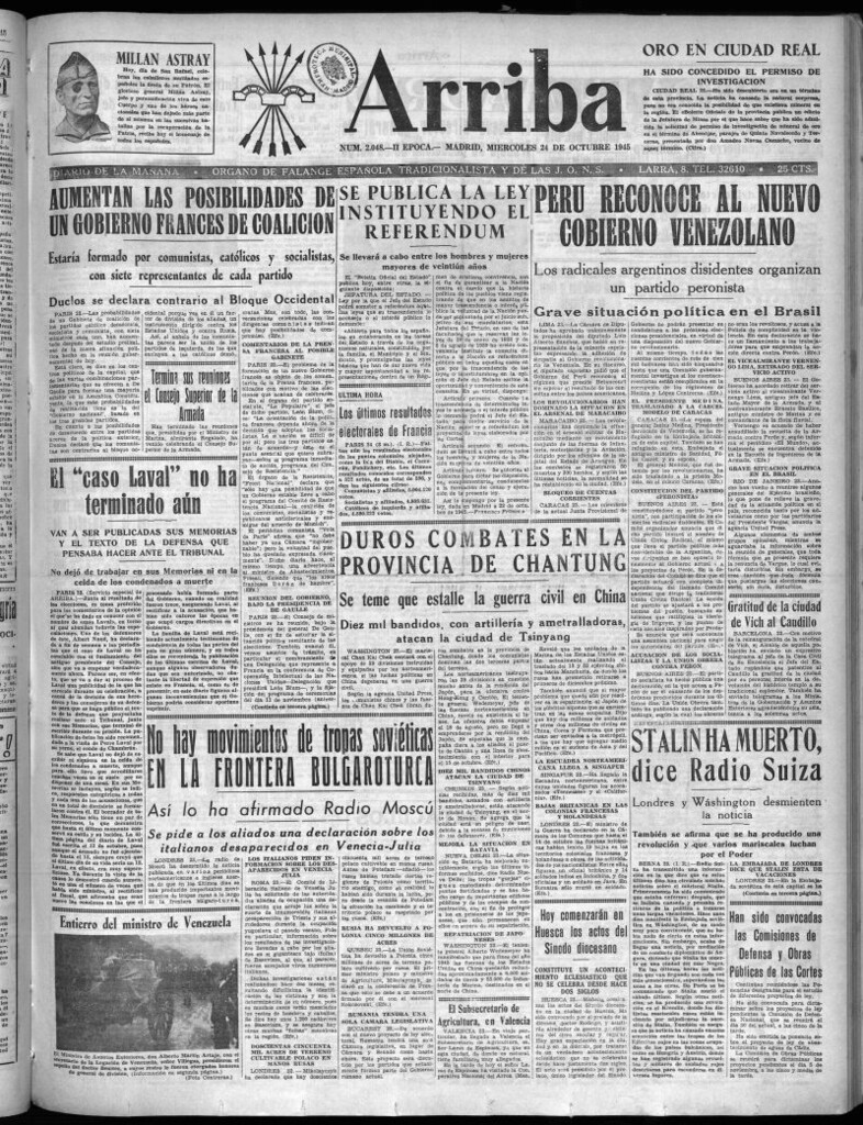Miniatura de Arriba del 24 de octubre de 1945