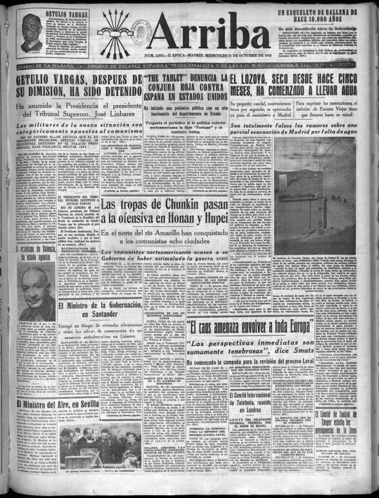 Miniatura de Arriba del 31 de octubre de 1945