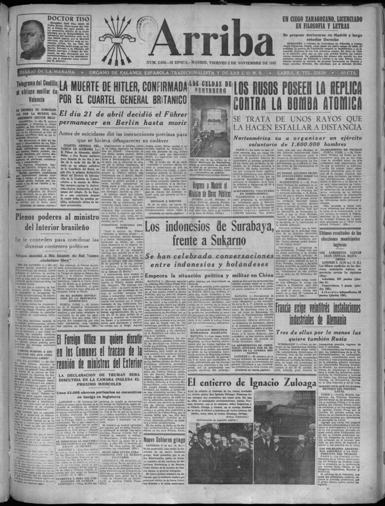 Miniatura de Arriba del 2 de noviembre de 1945