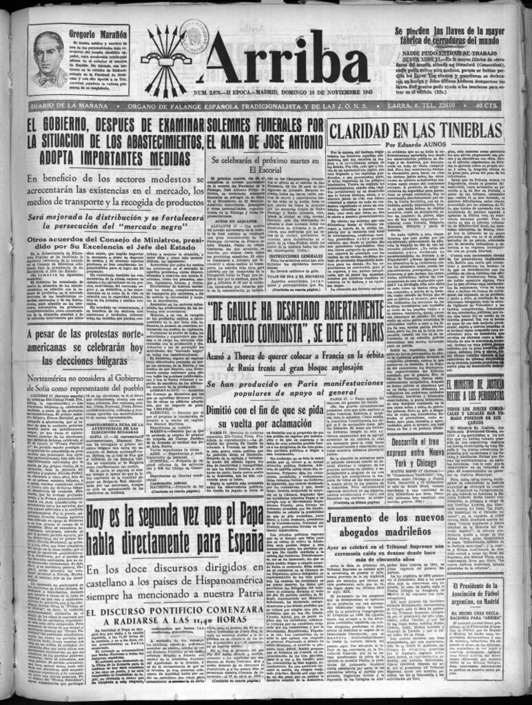 Miniatura de Arriba del 18 de noviembre de 1945