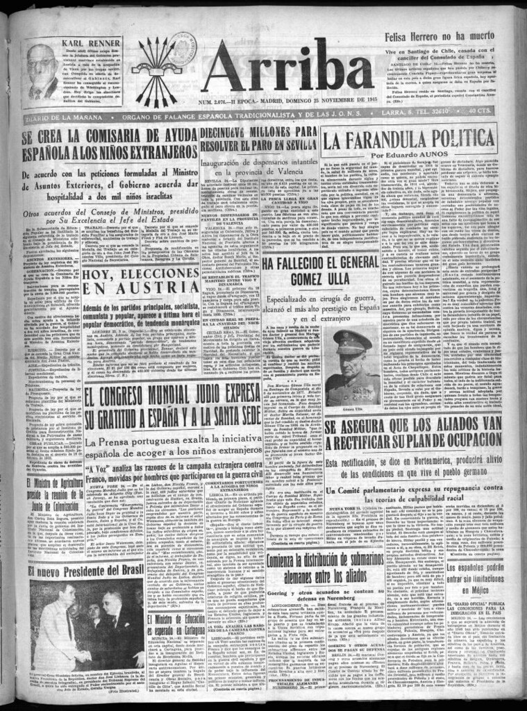 Miniatura de Arriba del 25 de noviembre de 1945