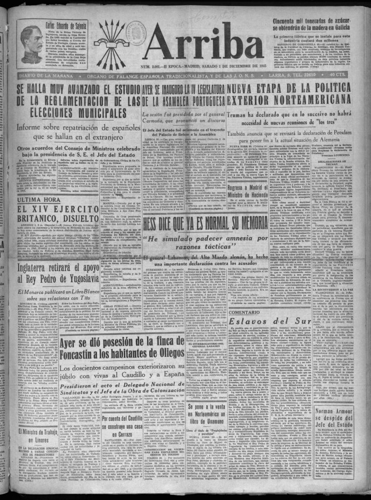 Miniatura de Arriba del 1 de diciembre de 1945