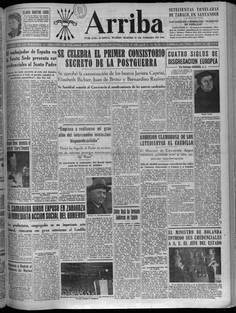 Miniatura de Arriba del 19 de febrero de 1946