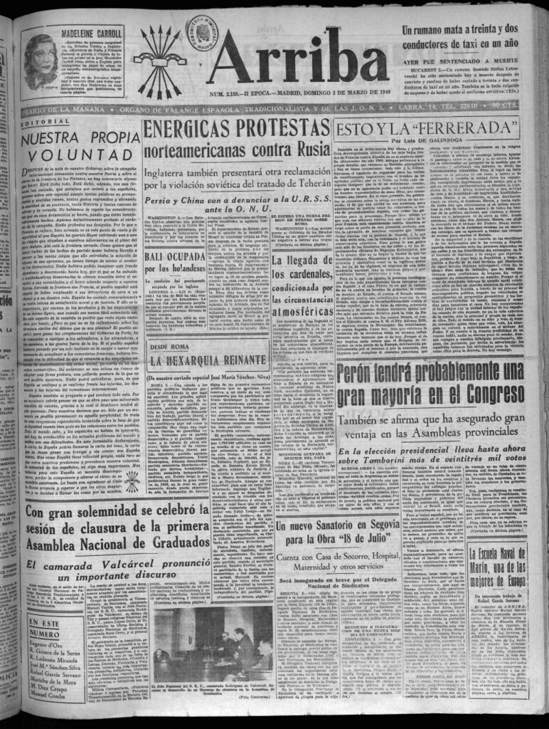 Miniatura de Arriba del 3 de marzo de 1946