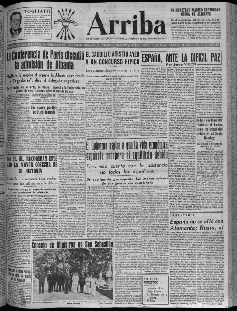Miniatura de Arriba del 11 de agosto de 1946