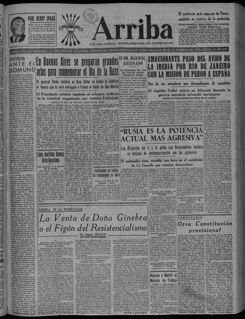 Miniatura de Arriba del 9 de octubre de 1946