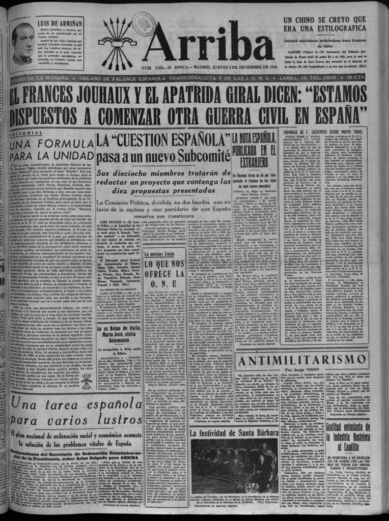Miniatura de Arriba del 5 de diciembre de 1946