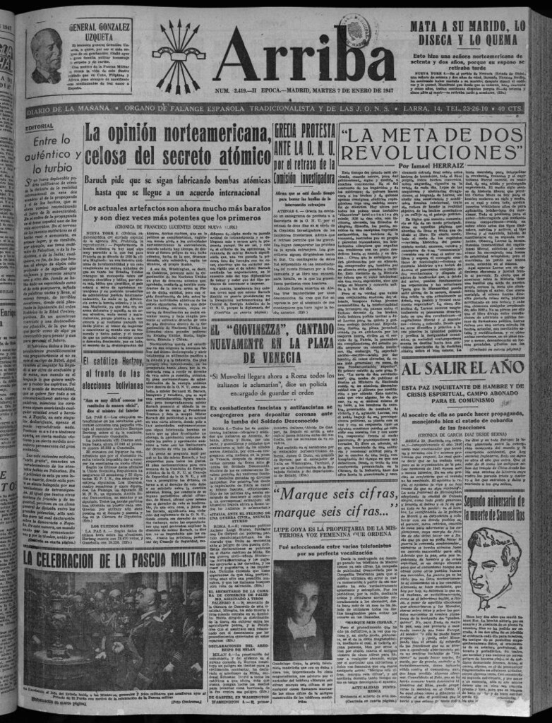 Miniatura de Arriba del 7 de enero de 1947