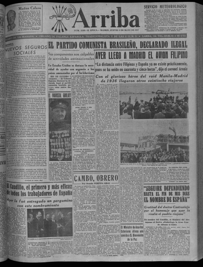 Miniatura de Arriba del 8 de mayo de 1947