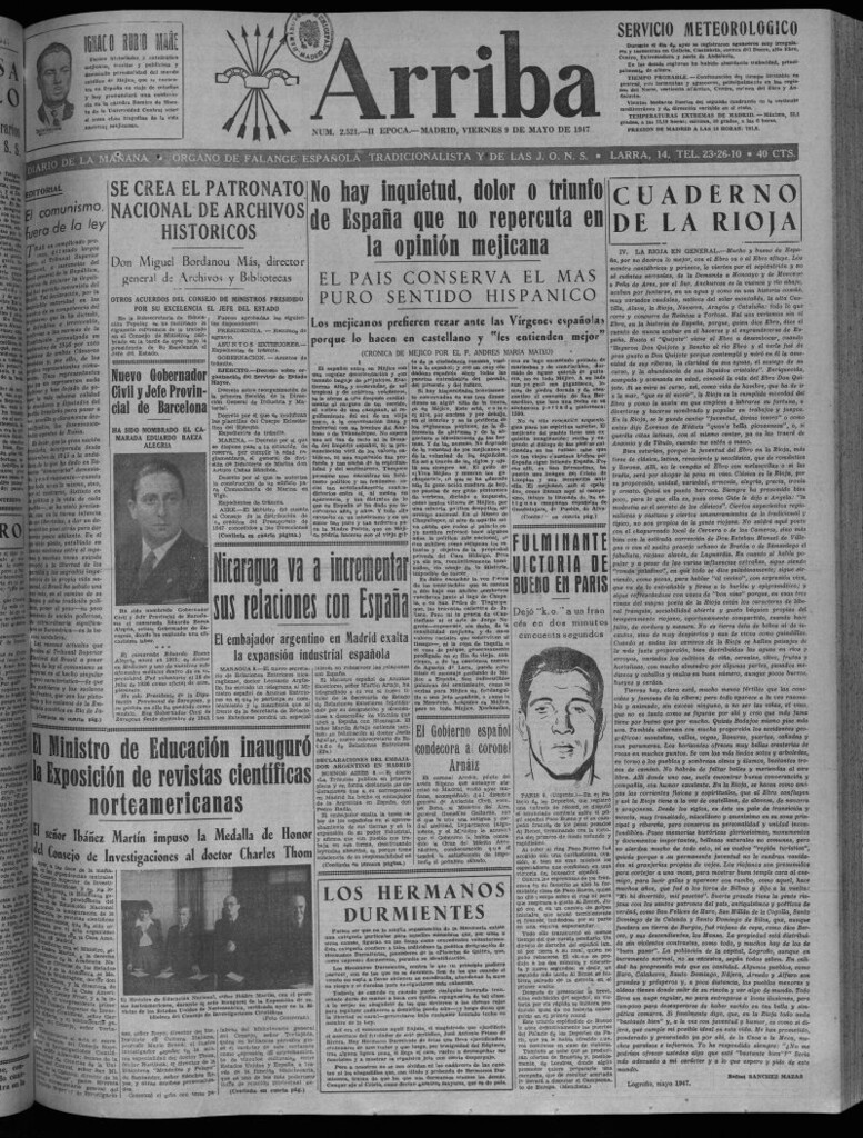 Miniatura de Arriba del 9 de mayo de 1947