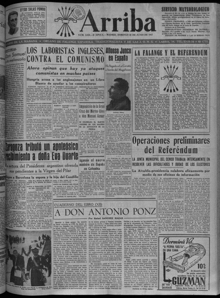 Miniatura de Arriba del 22 de junio de 1947