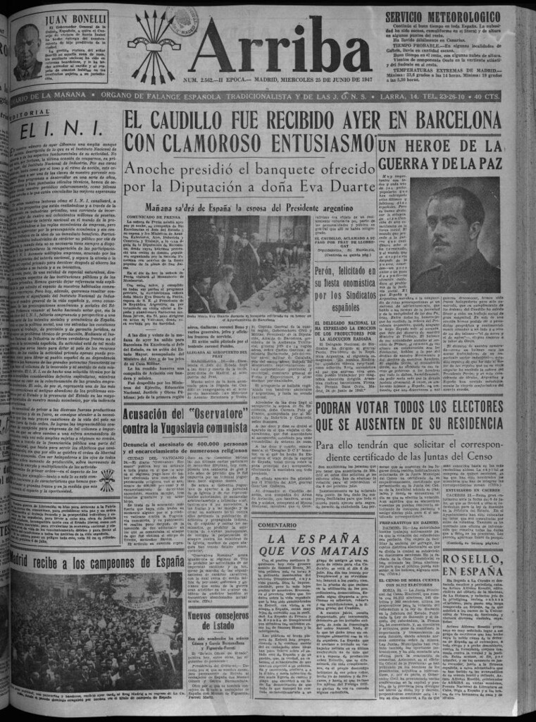 Miniatura de Arriba del 25 de junio de 1947