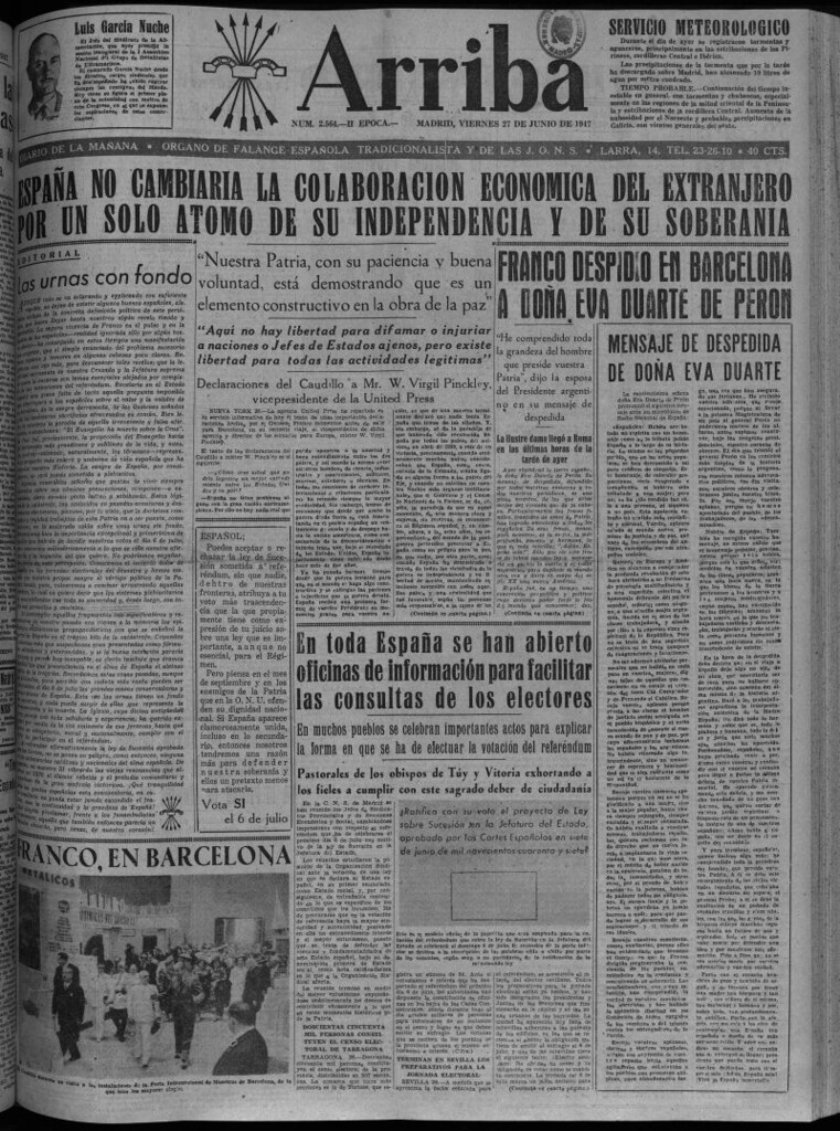 Miniatura de Arriba del 27 de junio de 1947