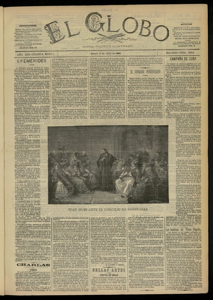 Miniatura de El Globo : diario ilustrado  del 6 de julio de 1895, nº 7174