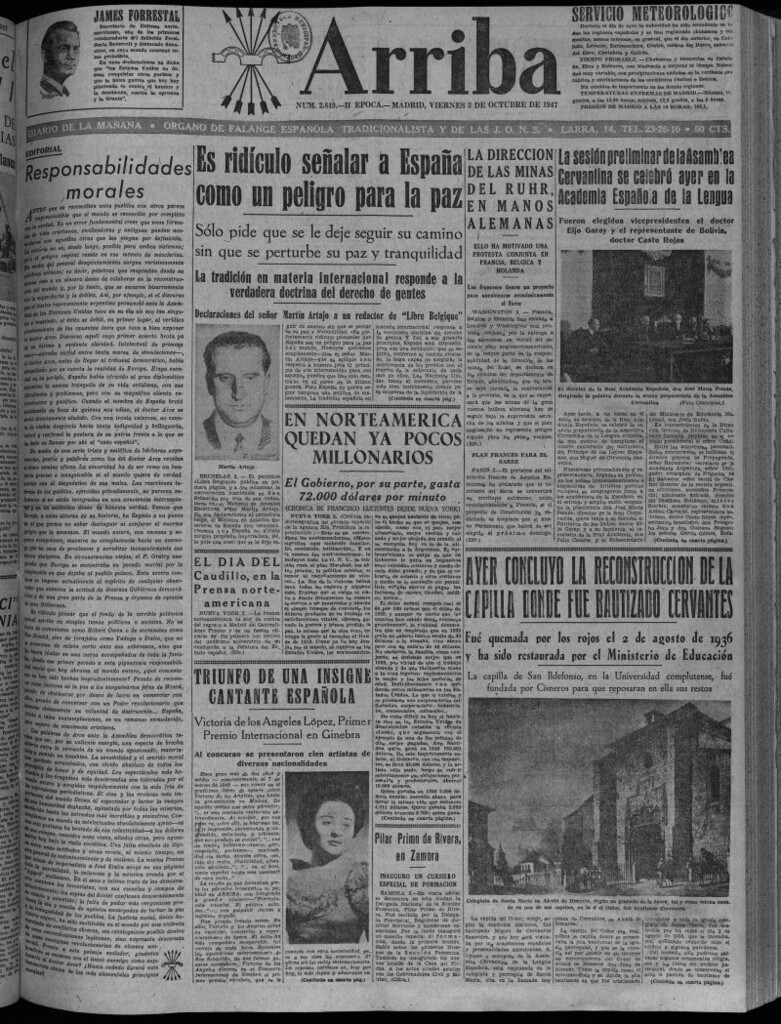 Miniatura de Arriba del 3 de octubre de 1947