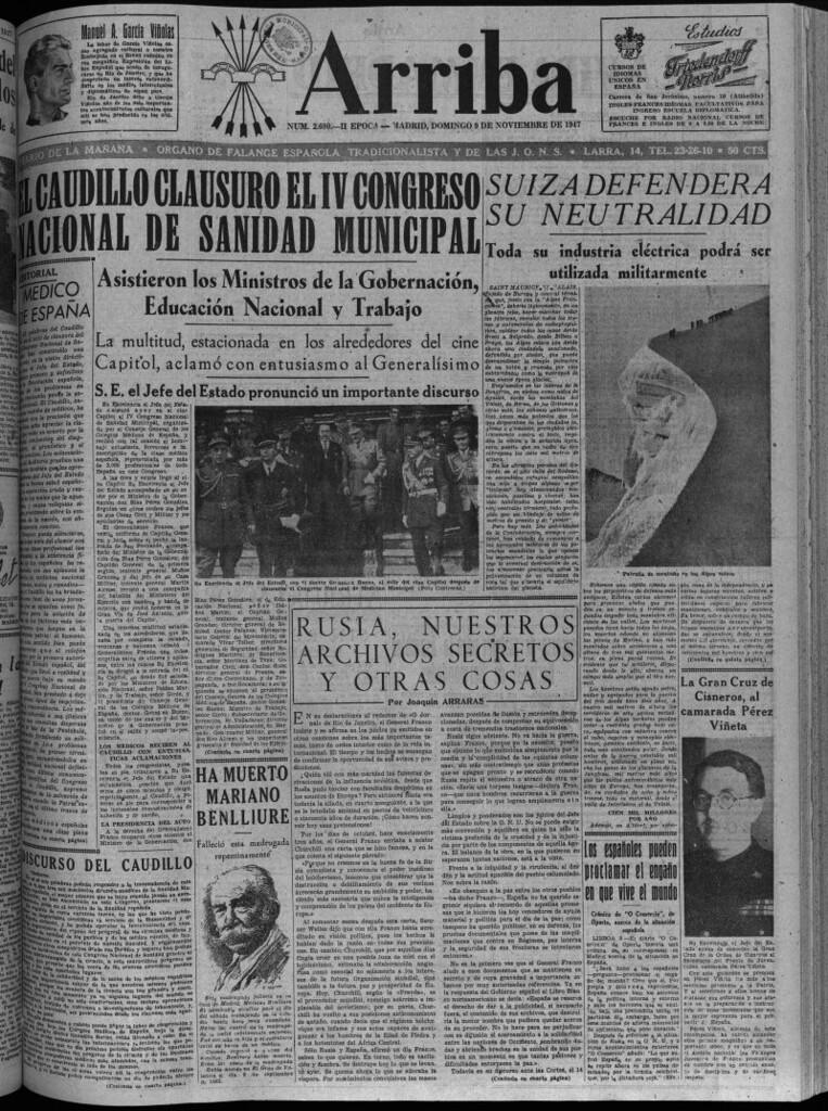 Miniatura de Arriba del 9 de noviembre de 1947