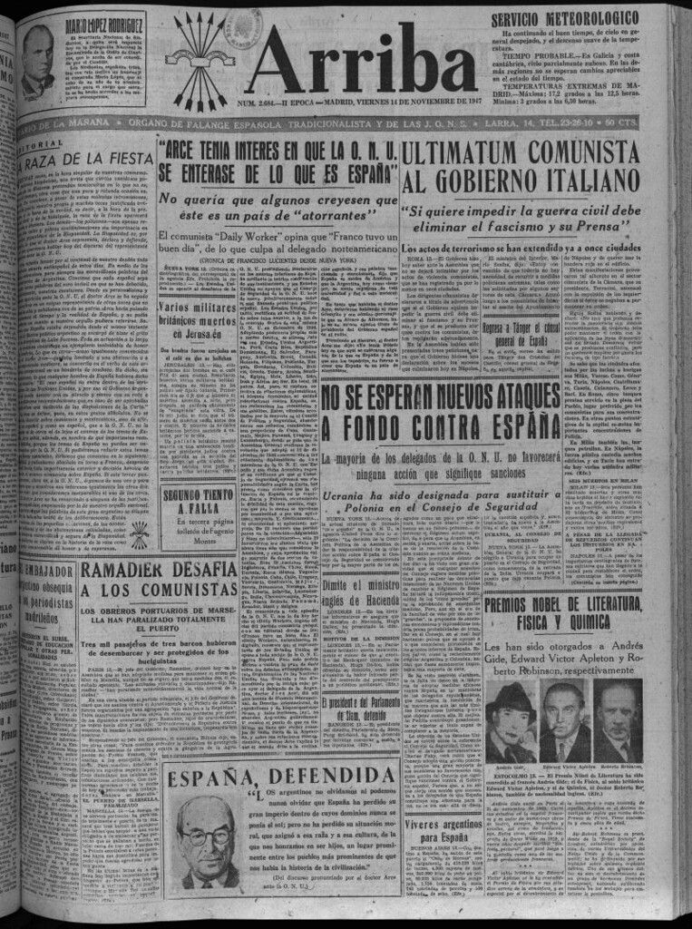 Miniatura de Arriba del 14 de noviembre de 1947