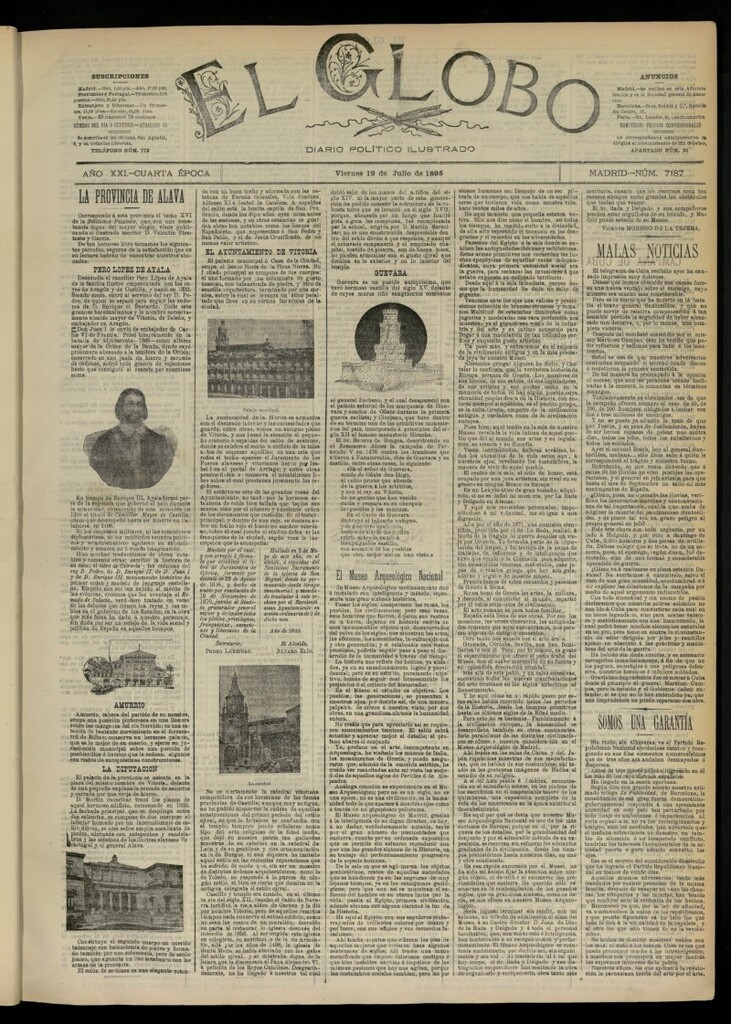 Miniatura de El Globo : diario ilustrado  del 19 de julio de 1895, nº 7187