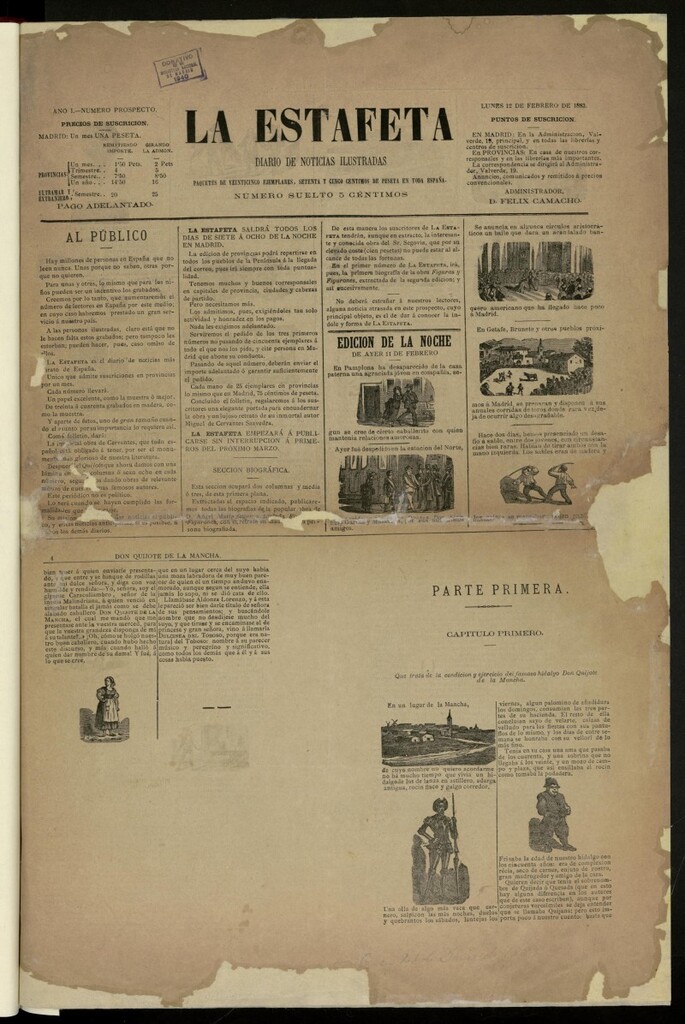 Miniatura de La Estafeta: diario de noticias ilustradas