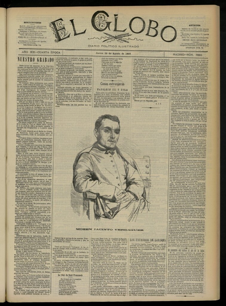 Miniatura de El Globo : diario ilustrado  del 29 de agosto de 1895, nº 7228
