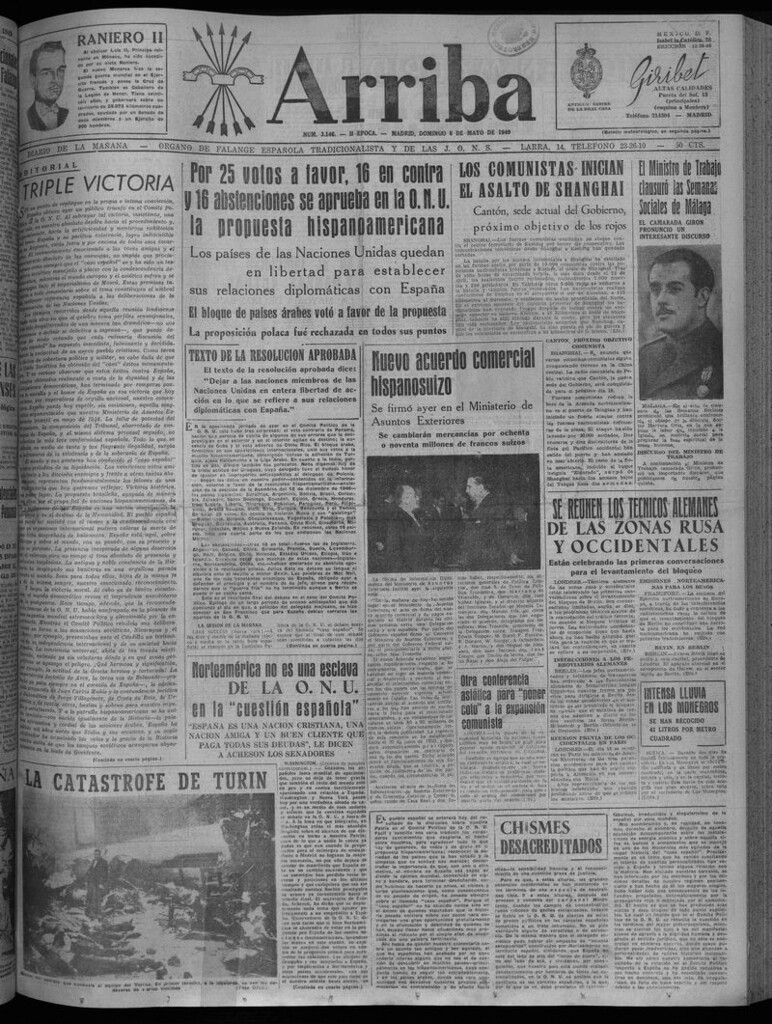Miniatura de Arriba del 8 de mayo de 1949